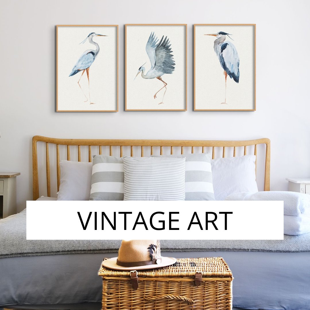 Vintage Art Prints UK Vintage Wall Art & Decor Beach House Art