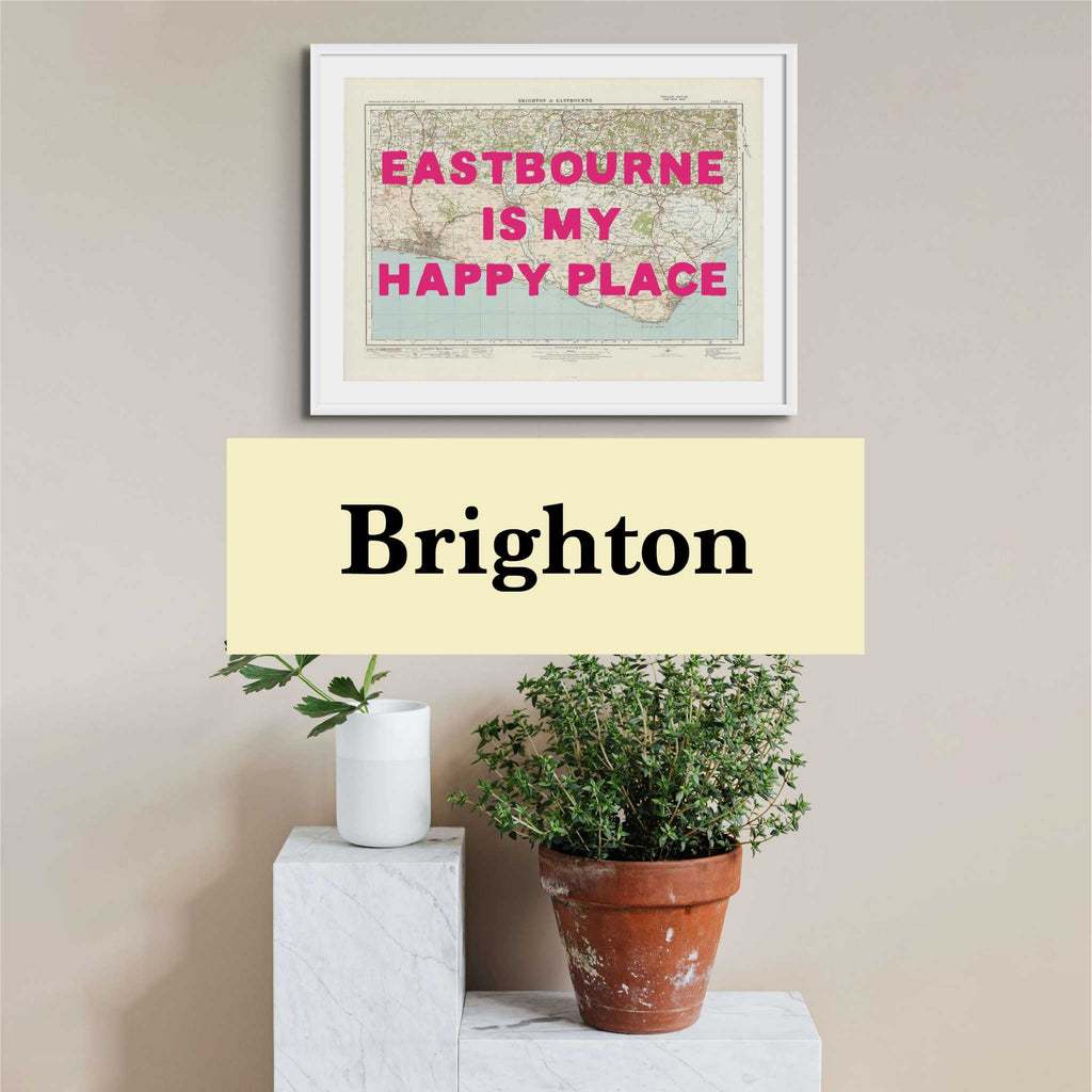 Brighton - Personalised Map Prints - Custom Map Print