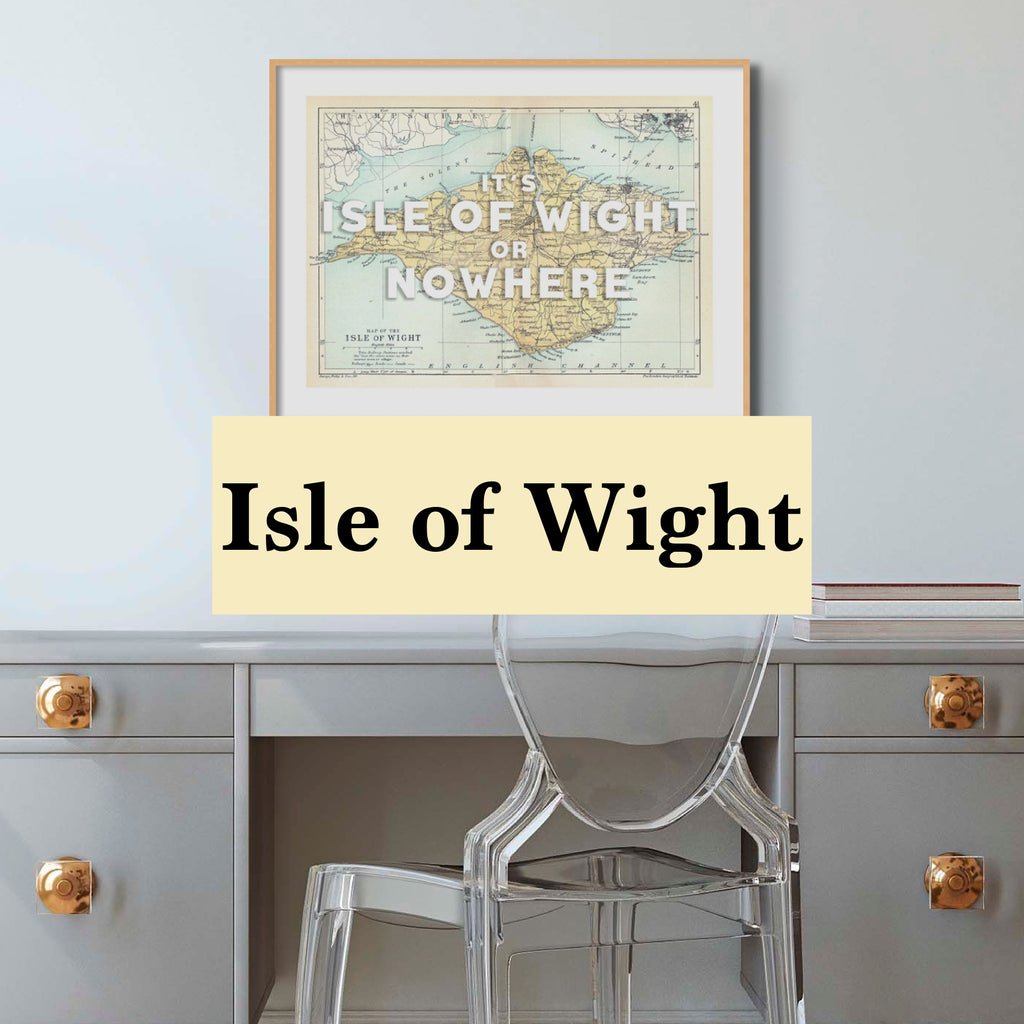 Personalised Isle of Wight Map Prints - A collection of map prints of the isle of wight