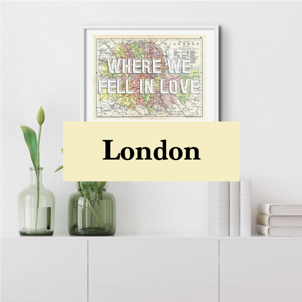 Personalised London Map Art Prints -  A collection of custom map prints of London