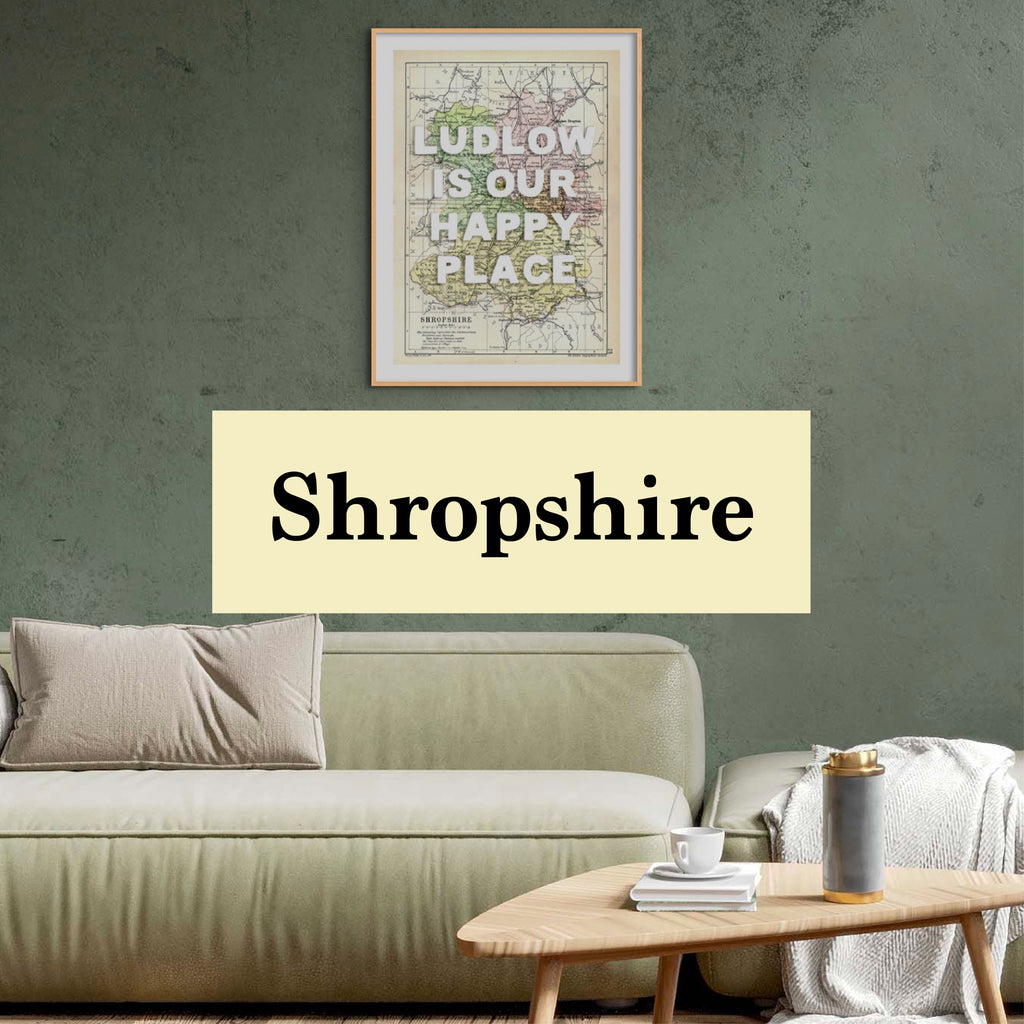Shropshire Map Prints - A collection of map prints of Shropshire - Wall Art