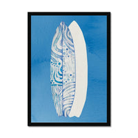 Surfboard Art Print | Beach Art | Two Surfboards Art  - Framed