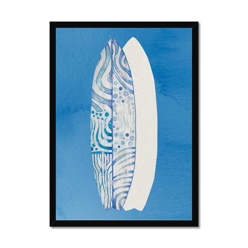 Surfboard Art Print | Beach Art | Two Surfboards Art  - Framed