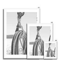 Rope & Tackle Sailing Photograph | Black and White Photography -  Framed Print