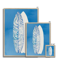 Surfboard Art Print | Beach Art | Two Surfboards Art  - Framed