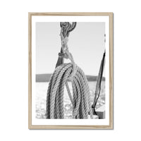 Rope & Tackle Sailing Photograph | Black and White Photography -  Framed Print
