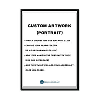 Custom Artwork - Framed Canvas (Portrait) Framed Print