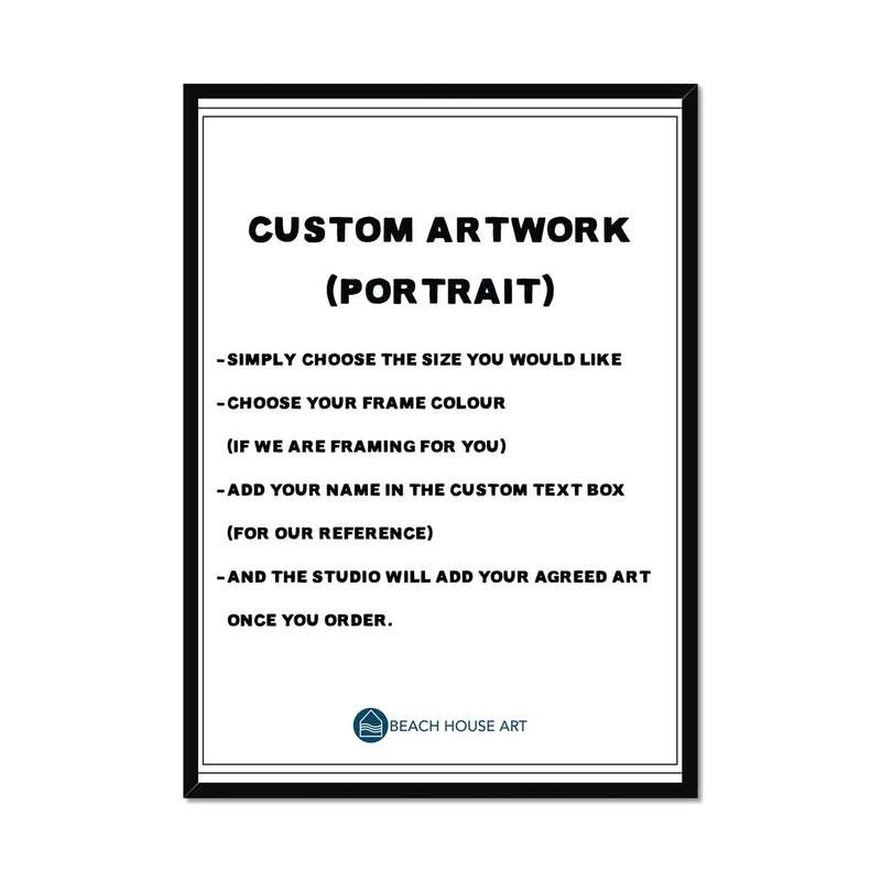 Custom Artwork - Framed Canvas (Portrait) Framed Print