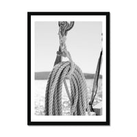 Rope & Tackle Sailing Photograph | Black and White Photography -  Framed Print