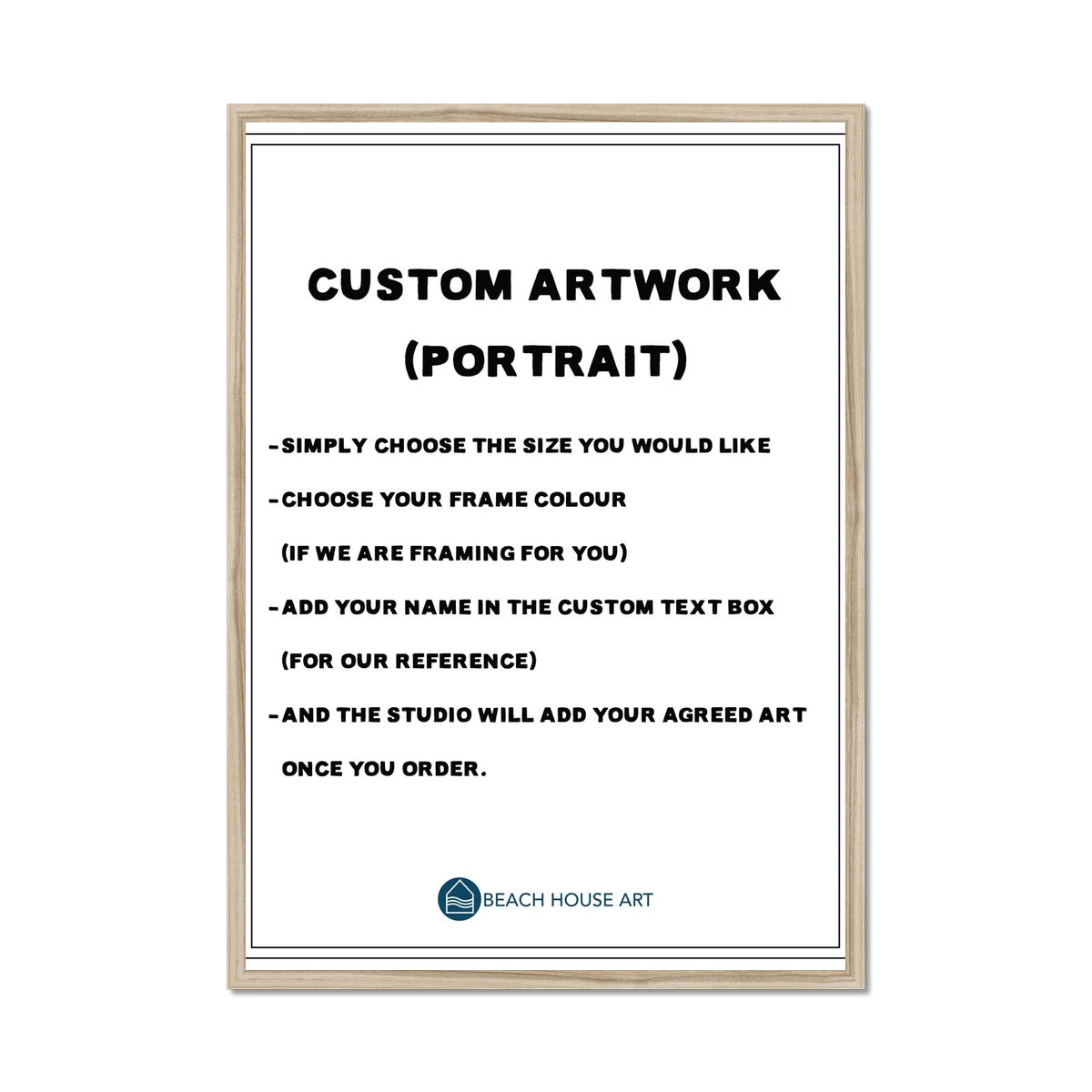 Custom Artwork - Framed Canvas (Portrait) Framed Print
