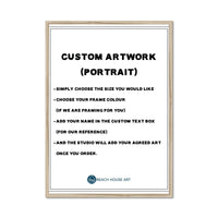 Custom Artwork - Framed Canvas (Portrait) Framed Print