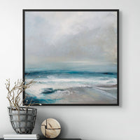 Abstract Aquamarine | Coastal Visions Sea Painting Print - Unframed Print - beach painting