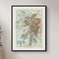 Argyll and Bute Map Print - Unframed