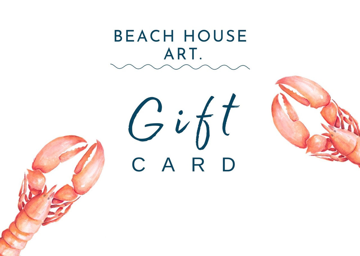 Beach house art gift card.