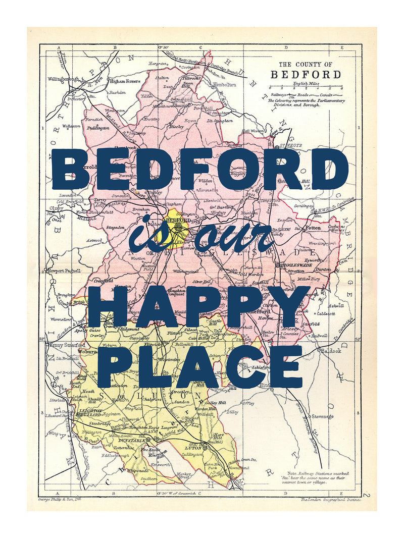 Personalised Vintage Map Print | Custom Location Gift | Favourite Place Art