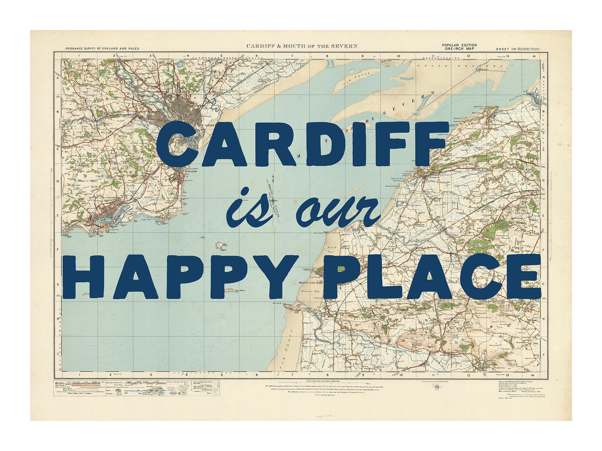 Personalised Vintage Map Print | Custom Location Gift | Favourite Place Art