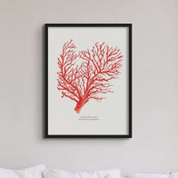 Set of 3 Red Coral Prints | Coral Paintings 1,2 and 3 - Unframed