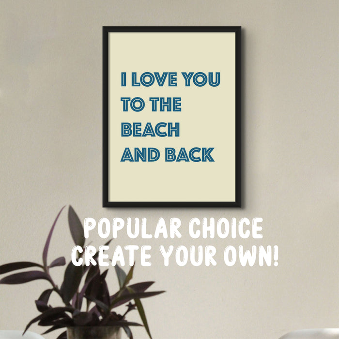 Personalised Quote Art | Cruise Type | Lemon Yellow - Unframed