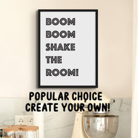 Personalised Quote Art | Cruise Type | Lemon Yellow - Unframed