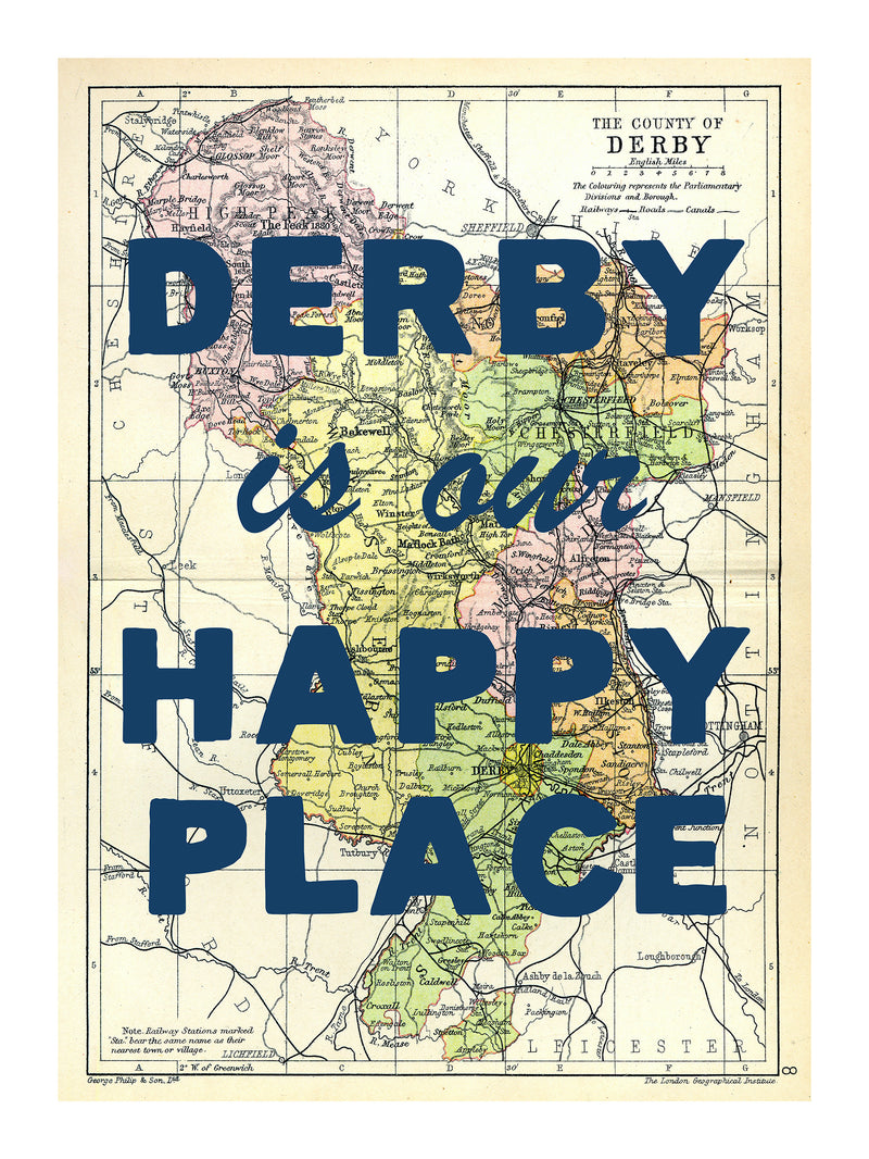 Personalised Vintage Map Print | Custom Location Gift | Favourite Place Art