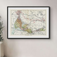Dumbarton and Loch Lomond Map Print - Unframed