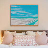 Where Estuary Meets Sea Painting | Beach Painting Wall Art - Framed Canvas