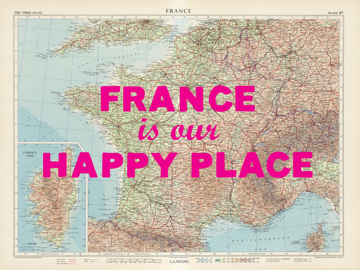 Custom Map Print for Any Location | Personalised Vintage Map Print | Pink Font