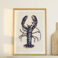 Lobster Print | Kitchen Wall Art | Lobster Art - Unframed