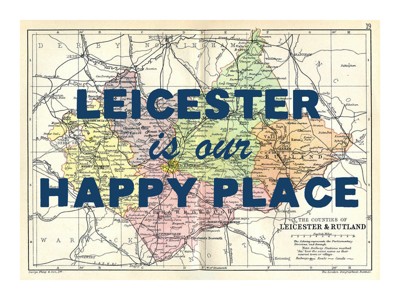 Personalised Vintage Map Print | Custom Location Gift | Favourite Place Art