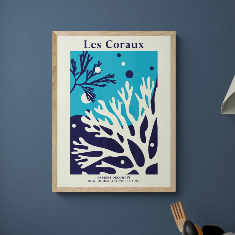 Set of Three Coral Art Prints | Coral and Seaweed Art Prints   - Unframed