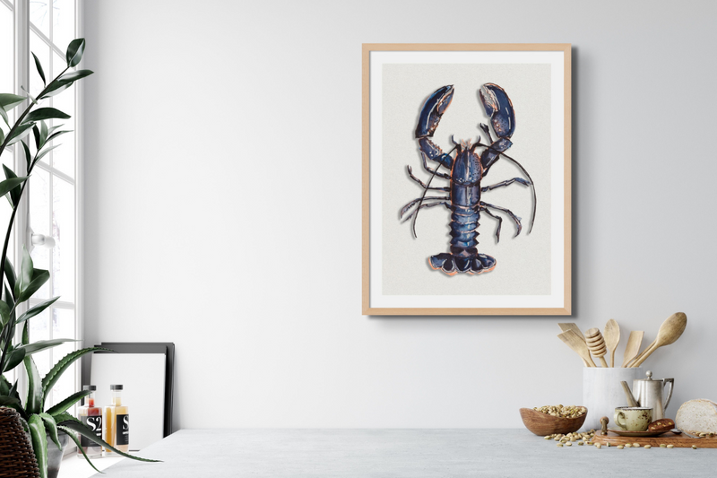 Lobster art print - kitchen art print, perfect for any foodie - kitchen wall art