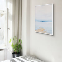 Modern Abstract Coastal Painting No 1 | Minimal Sea Painting - Framed Wall Art