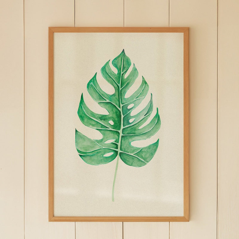 monstera art Monstera Leaf Artwork No 1 | Green Botanical Wall Art