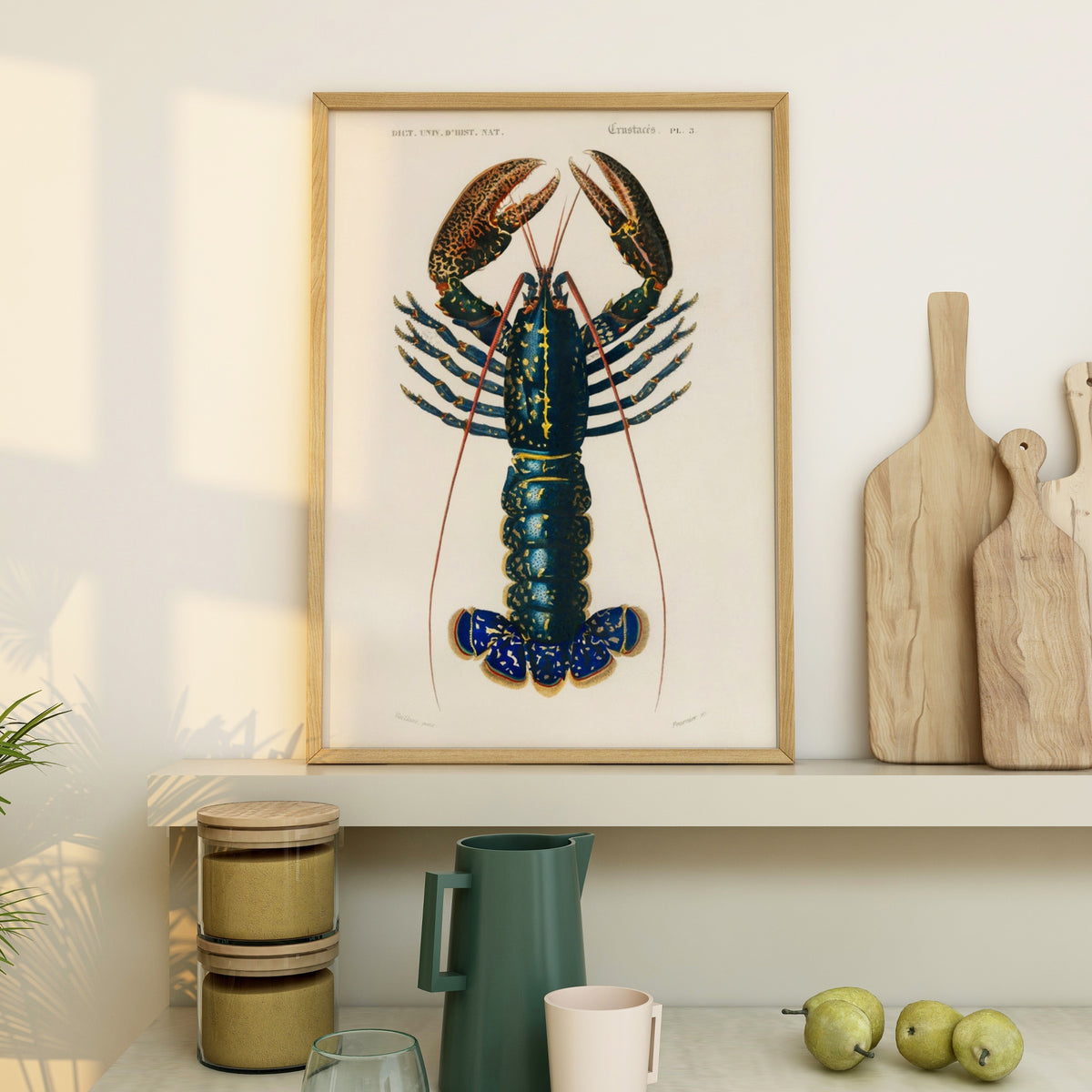 Blue Lobster Art Prnt Ocean Wall Art Old Prnts Nautcal Art Prnt Blue Lobster Art Prnt Ocean Wall Art Old Prnts Nautcal Art Prnt