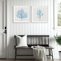 Coral Art Wall Art | Vermillion Coral Painting - Framed - Beach House Art