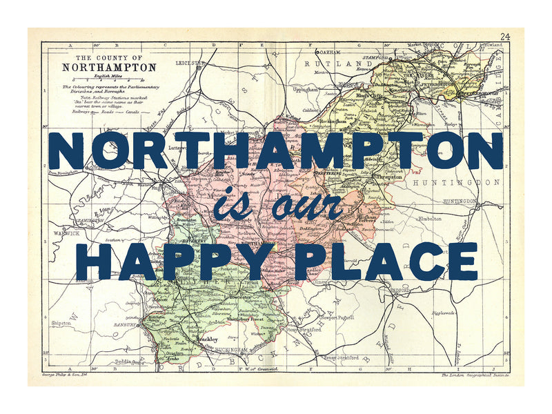 Personalised Vintage Map Print | Custom Location Gift | Favourite Place Art