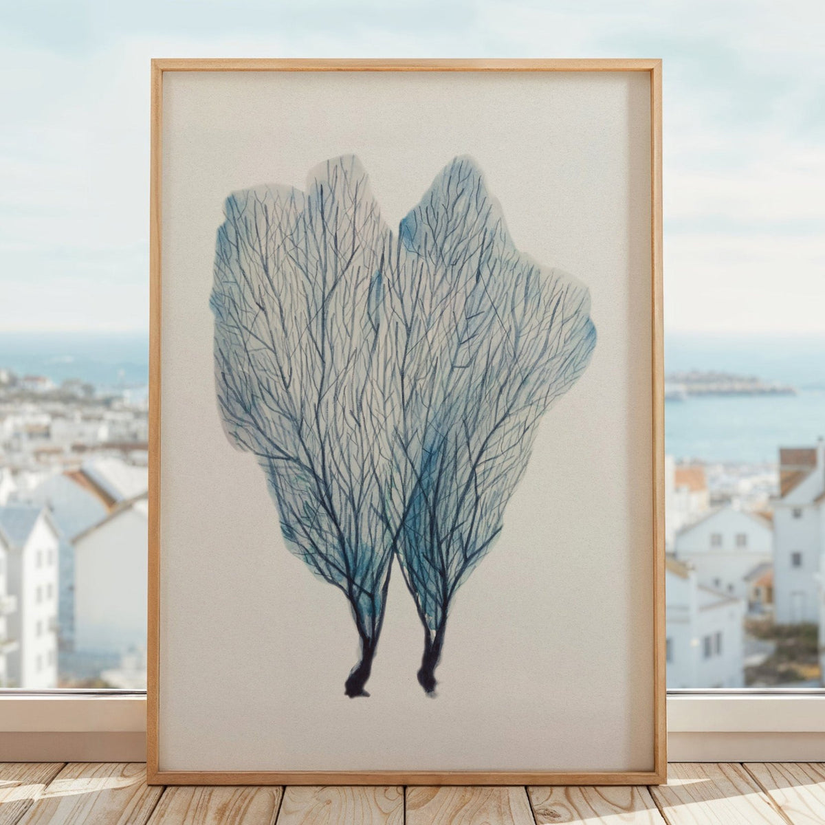 Set of Three Coral Art Prints | Set of coral paintings  - Unframed