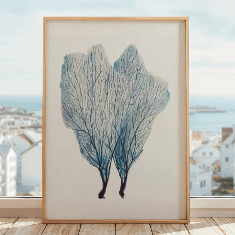 Set of Three Coral Art Prints | Set of coral paintings  - Unframed