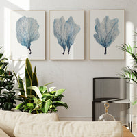 Set of Three Coral Art Prints | Set of coral paintings  - Unframed