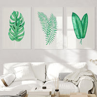 Tropical Leaf Artwork No 2 | Green Botanical  Wall Art - Framed