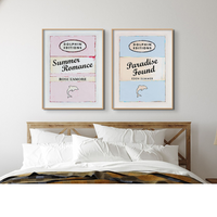 Set of Two Vintage Book Cover Style Prints with Quotes | Summer Paradise Quote Prints  - Unframed
