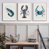 Lobster Print | Kitchen Wall Art | Lobster Art - Unframed
