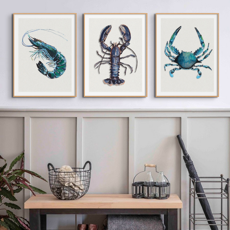 Lobster Print | Kitchen Wall Art | Lobster Art - Unframed