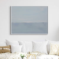 Slate Sea Painting | Modern Abstract Coastal Painting - Framed Wall Art