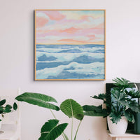 Sunrise Sea Painting| Seascape Painting - Unframed Wall Art