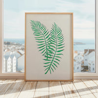 Tropical Leaf Artwork No 2 | Green Botanical  Wall Art - Framed