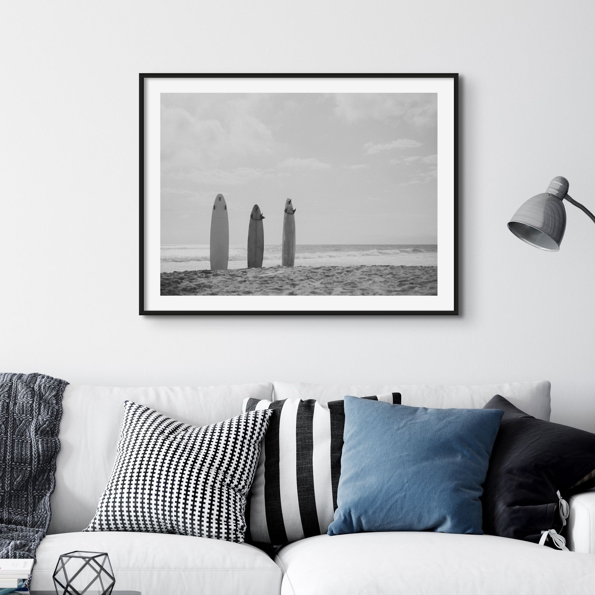 Three Surfboards, Black & White Photography