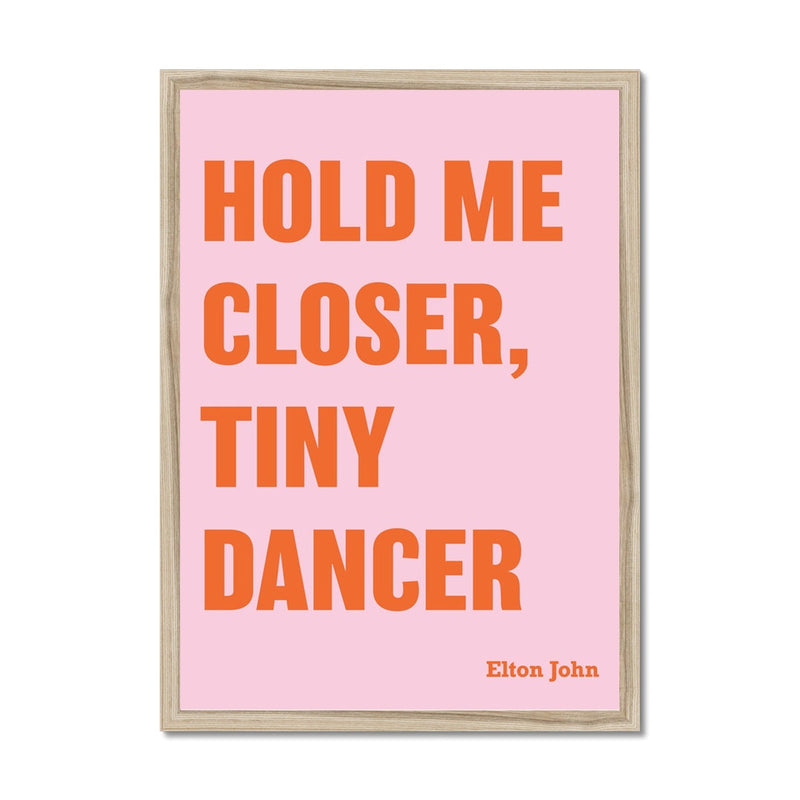 Tiny Dancer (Pink) Song Lyric Typography Art Print - Framed Home & Garden > Decor > Artwork > Posters, Prints, & Visual Artwork 120.00 Beach House Art
