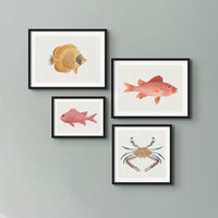 Vintage Fish Painting No. 3 | Fish Wall Art  - Framed
