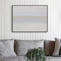 White Sea Painting | Minimal Abstract Coastal Painting - Framed Wall Art